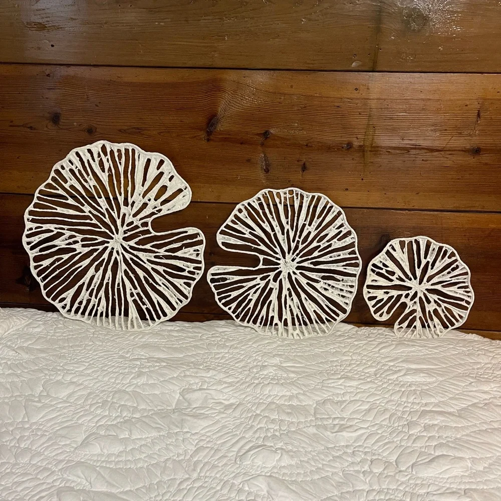 New Anthropologie Sand Dollar Paper Wall Hangings, Set of 3 - Picture 2 of 10